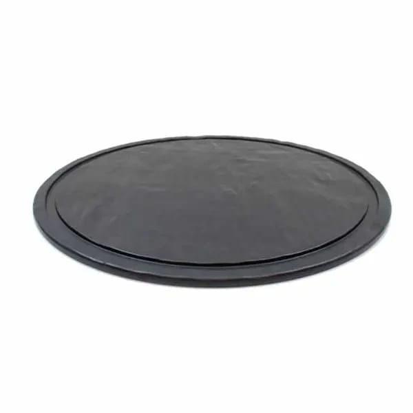 Tablecraft MGC13 Frostone Black Slate Round Melamine Serving Tray 13" Diameter — view 2