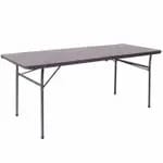 Flash Furniture DAD-YCZ-152-GG 30" x 60" Granite White Plastic Top Folding Table — view 2