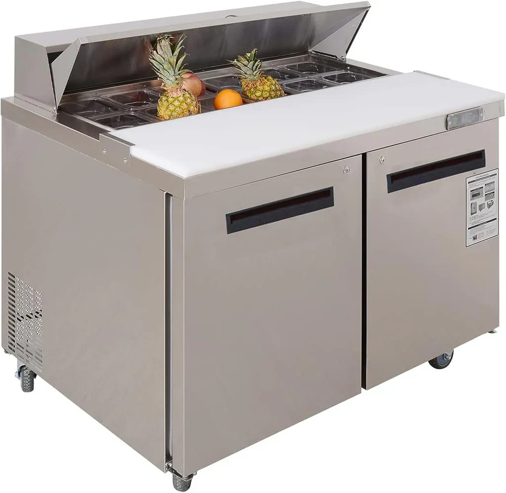 Westlake WKSR-48BM Salad Prep Table Refrigerator 2 Door 33-40°F — view 1