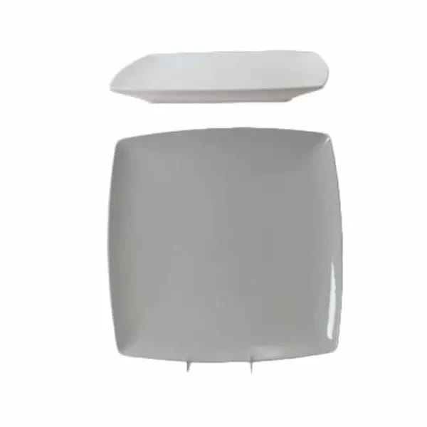 Thunder Group 29012WT Classic White 12" x 12" Square Melamine Plate | Case of 12 — view 2