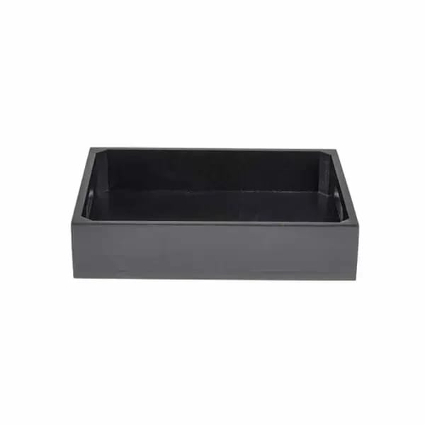 Tablecraft CRATESB12BK Half Size Black Wood Display Crate 2-3/4" Deep — view 2