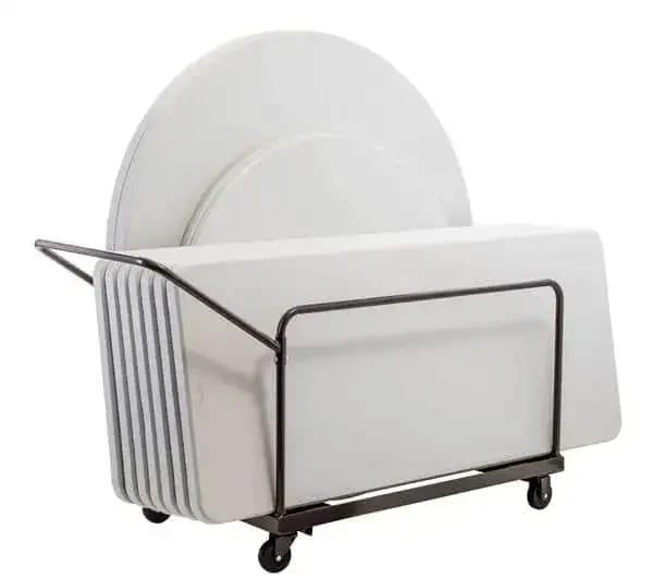 National Public Seating DYMU Folding Table Dolly - Vertical Storage - Round & Rectangular Tables — view 3