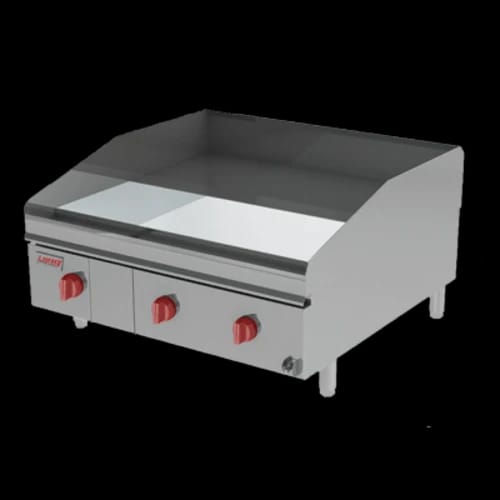 Lang 224ZTDC Gas Countertop Griddle 24 Inch Wide Snap Action Thermostat Control Rectangle Chrome Plated 1 Inch Thick Plate Heavy-Duty — Propane, 54000 BTU — view 1