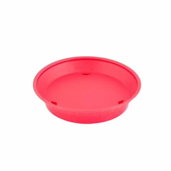 Tablecraft 15759R Red Round Platter Basket 9" x 1-3/4" | Case of 12 — view 1