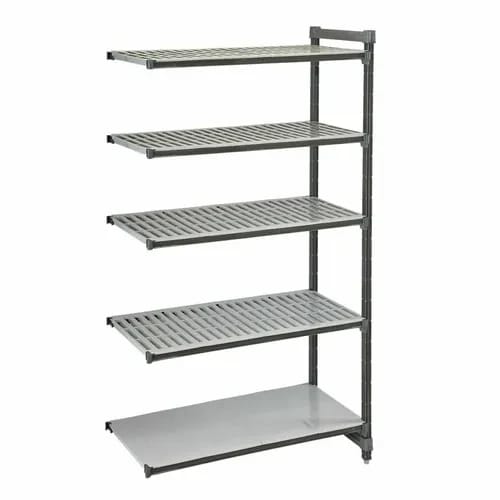 Cambro Camshelving EA244884VS5580 5-Shelf Polypropylene Brushed Graphite Add-On Shelving Unit 48"W X 24"D X 84"H — view 1