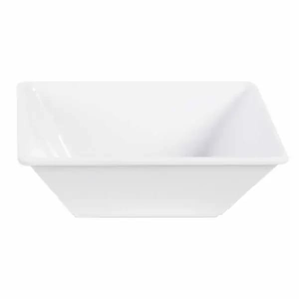 Thunder Group PS5004W Passion White 8 oz. Square Melamine Bowl | Case of 12 — view 2