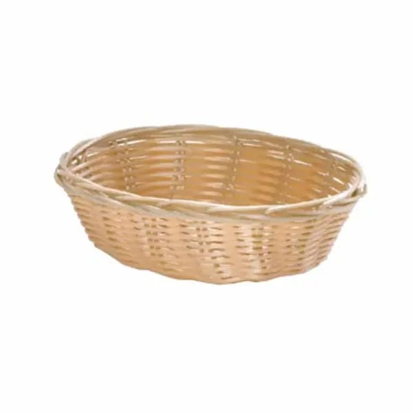 Tablecraft 1171W Natural Oval Woven Basket 7" x 5" x 2 | Case of 12 — view 2