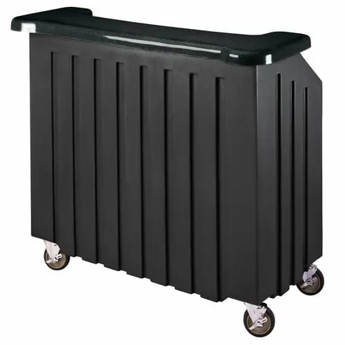Cambro Cambar BAR540DS670 Black Portable Bar 5-Bottle Speed Rail Portable Bar 54"W X 25-7/8"D X 46-1/8"H — view 1