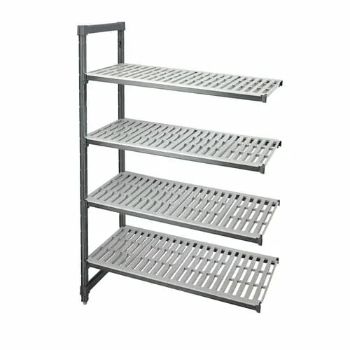 Cambro Camshelving EA243064V4580 4-Shelf Polypropylene Brushed Graphite Add-On Shelving Unit 30"W X 24"D X 64"H — view 1