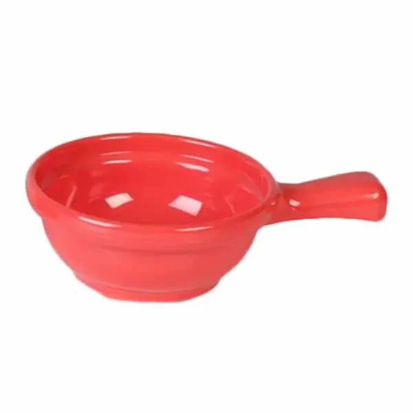 Thunder Group CR305RD Orange 10 oz. Melamine Soup Bowl with Handle | Case of 12 — view 2
