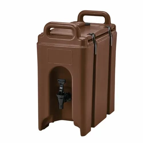 Cambro Camtainer 250LCD131 2-1/2 Gallon Insulated Dark Brown Beverage Dispenser — view 2