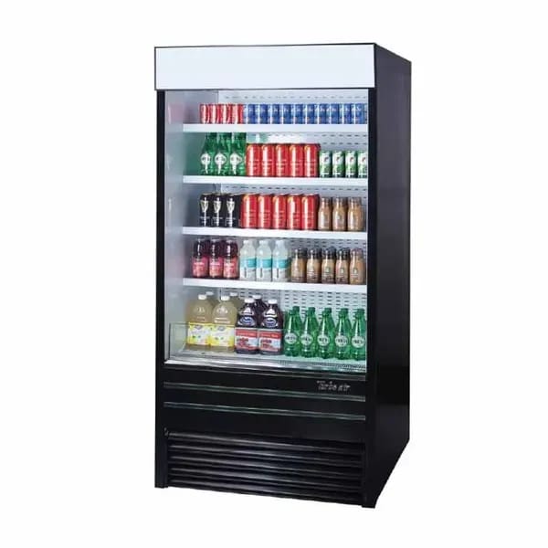 Turbo Air TOM-36EB-N Black Vertical Air Curtain Open Display Merchandiser 36"W — view 1