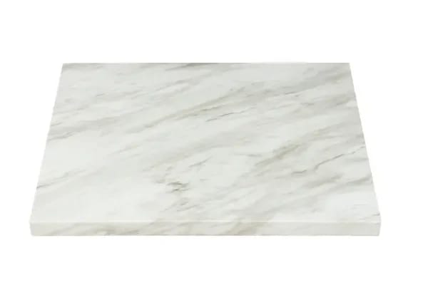 Modesto 24" x 30" Rectangular Faux White Marble Table Top — view 1