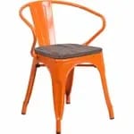 Flash Furniture TLH-020-BK-GG Armchair with Black Rattan Seat and Aluminum Frame — view 4