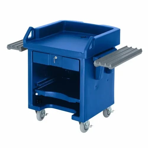 Cambro Versa VCSWRHD186 Navy Blue Cash Register Cart 52-3/4"W — view 2