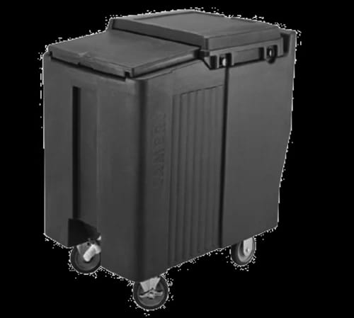 Cambro Slidinglid ICS125T131 125 Lb. Dark Brown Mobile Ice Caddy — view 1