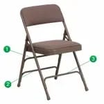 Flash Furniture HF3-MC-309AS-RED-GG Red Steel Folding Chair — view 5