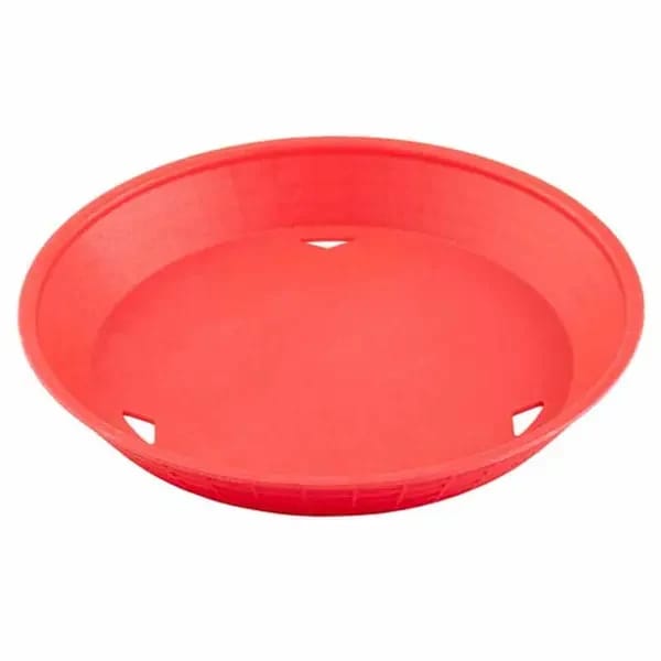 Tablecraft 13759R Red Round Platter Basket 9" x 1-1/4" | Case of 12 — view 1