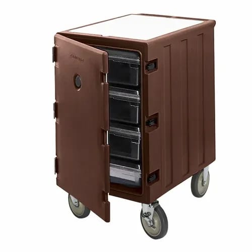 Cambro Camcart 1826LBC131 Insulated Dark Brown Front Loader Food Carrier — view 1