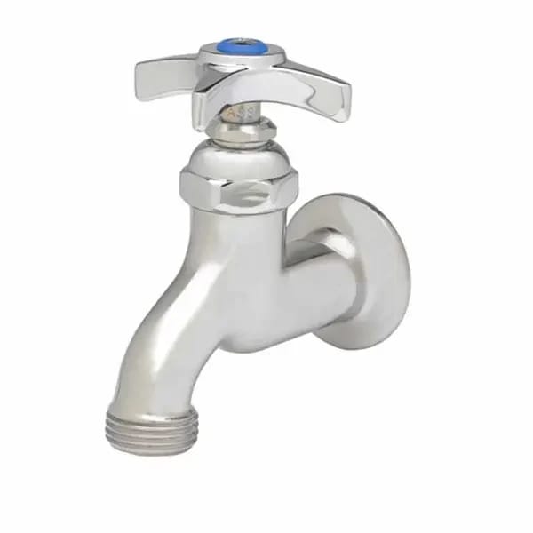 T&S B-0702 Wall Mount Single Sink Faucet with 4-Arm Handle — view 2