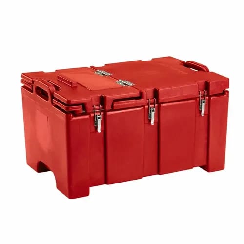 Cambro Camcarrier 100MPCHL158 Hot Red Top Loader 8" Deep — view 1