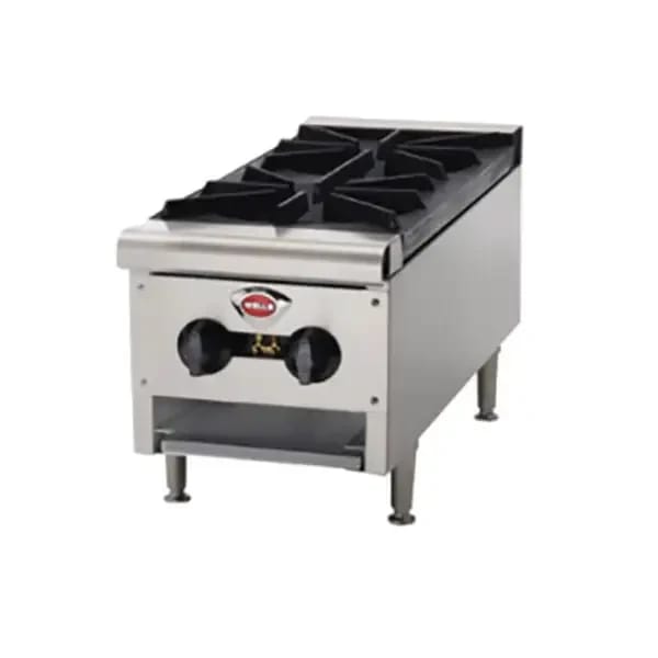 Wells HDHP-1230G Heavy Duty 52,000 BTU 2-Burner Gas Hot Plate 12"W — view 1