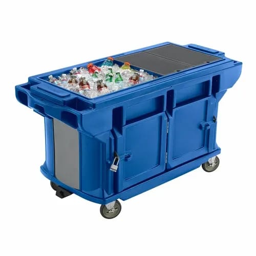 Cambro Versa Food Bar VBRUT6186 5-Pan Navy Blue Cold Food Serving Counter — view 1