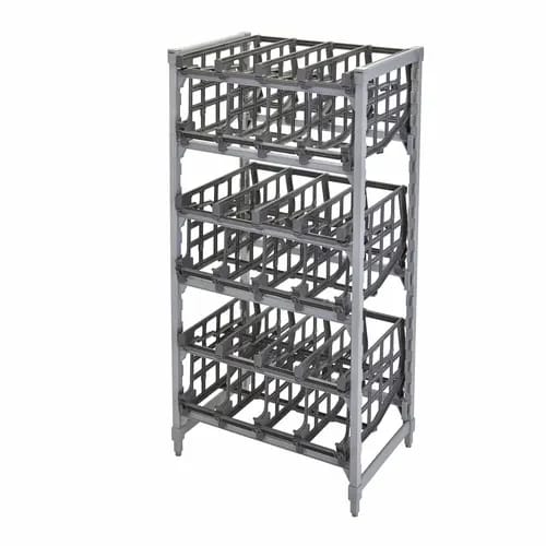 Cambro Camshelving CPU243672C96480 Premium Stationary Add-On Speckled Gray #10 Can Rack — view 1