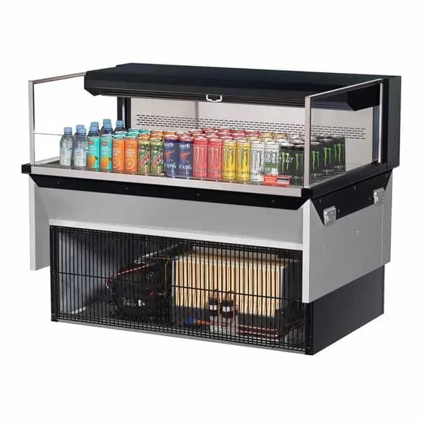 Turbo Air TOM-48L-UF-B-1SI-N Black Drop-In Open Display Case Merchandiser 47-7/8"W — view 2