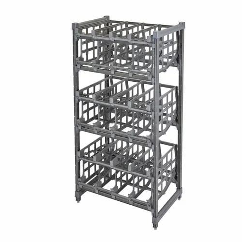 Cambro Camshelving ESU243672C96580 Elements Stationary Add-On Brushed Graphite #10 Can Rack — view 2
