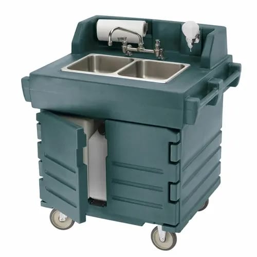 Cambro Camkiosk KSC402191 Granite Gray Hand Sink Cart — view 1