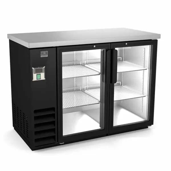Kelvinator KCHBB48G Stainless Steel Top Back Bar Cooler with Glass Doors 49"W — view 2