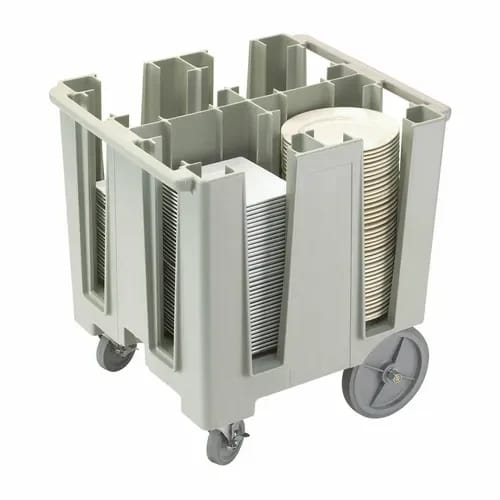 Cambro DCS1125480 Polyethylene 4 Speckled Gray Dish Caddy With 4 Dividers — view 1