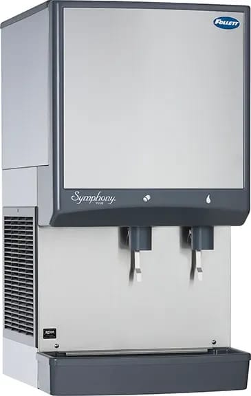 Follett Symphony Plus™ 50CI414A-L Countertop Ice and Water Dispenser 425 Pound Daily Production 50 Pound Storage Lever Dispense Nugget Style Ice — 115V, 1PH — view 1