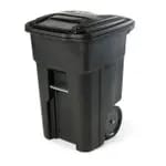 Toter SHL50-90715 50 Gallon Slimline Sandstone Square Trash Container with Hinged Dome Lid — view 4