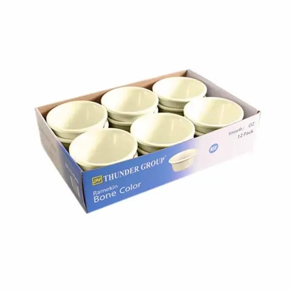 Thunder Group ML538B1R Bone 4 oz. Melamine Ramekin | Pack of 12 — view 2