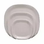 Thunder Group 29004WT Classic White 4-1/2" x 4-1/2" Square Melamine Plate | Case of 12 — view 6