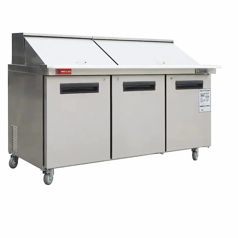Westlake WKSR-72BM Salad Prep Table Refrigerator 3 Door 33-40°F — view 1