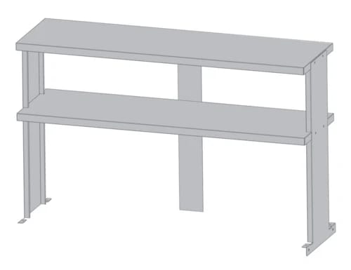 Turbo Air TSOS-3R-T Stainless Steel Double Tier Overshelf for Sandwich Prep Tables 36"W — view 1
