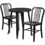 Flash Furniture CH-51080TH-2-18VRT-BL-GG Blue Metal Table and Chair Set with Two Chairs — view 4
