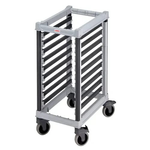Cambro Camshelving UGNPR11H9480 9-Full Size Speckled Gray Food Pan Trolly 28-3/4"W X 17-1/4"L X 40"H — view 1