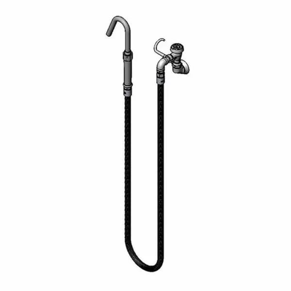 T&S B-0601 Single Hole Wall Mount Pot Filler Faucet with 68" Hose — view 2