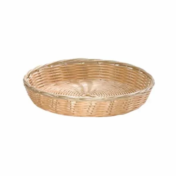 Tablecraft 1169W Natural Round Woven Basket 10" x 1-1/2" | Case of 12 — view 1