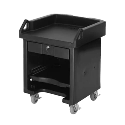 Cambro Versa VCSHD110 Black Cash Register Cart 32-1/4"W — view 2