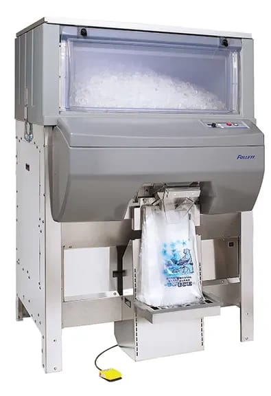 Follett Ice Pro™ Series DB1000SA Freestanding Ice Bagging/Dispensing Bin 1000 Pound Capacity Push-Button Actuation Cube, Nugget Style Ice — 220V, 1PH — view 1