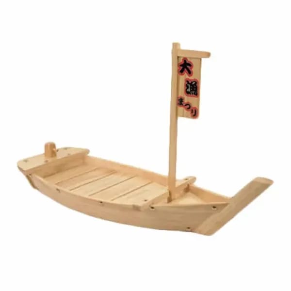 Thunder Group WOBOAT61 24" Wood Sushi Boat Display — view 2