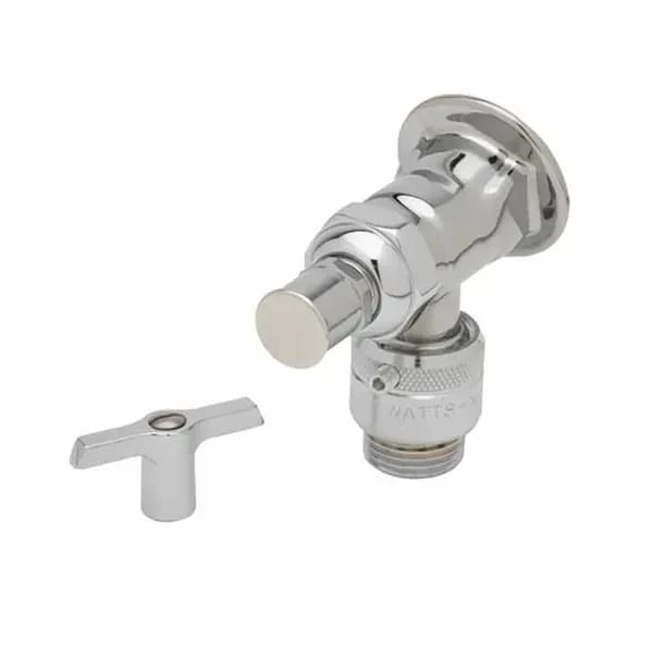 T&S B-0737-POL Single Hole Wall Mount Sill Faucet — view 1