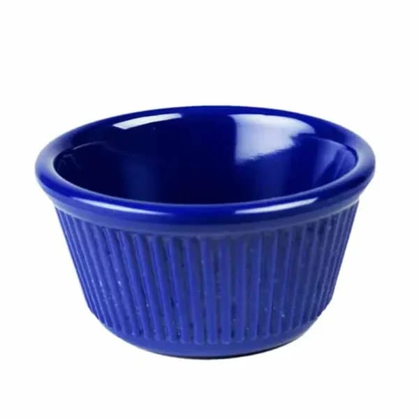 Thunder Group ML532CB1 Cobalt blue 4 oz. Fluted Melamine Ramekin | Case of 12 — view 2
