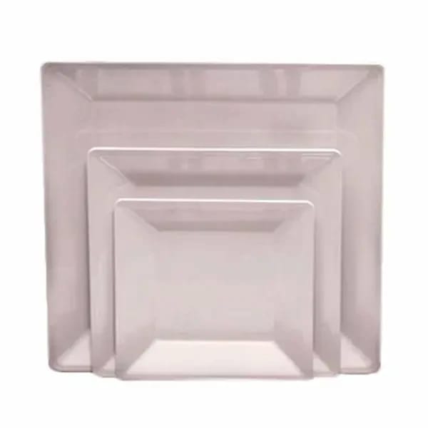 Thunder Group PS3211W Passion White 10-1/4" x 10-1/4" Square Melamine Plate | Case of 12 — view 2
