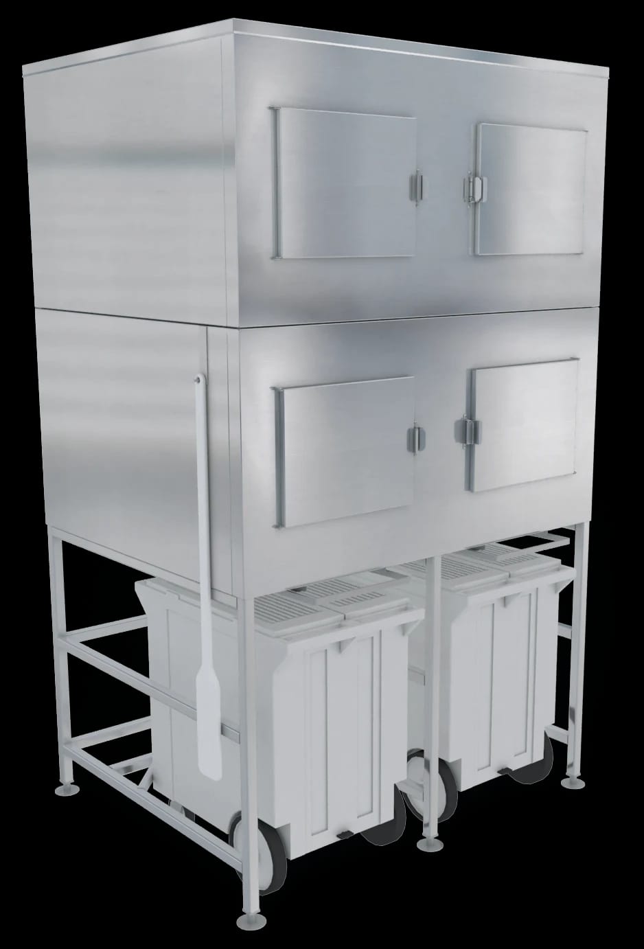 Kloppenberg SPS-2-SL Gravity Dispense Ice Bin 2500 Pound Capacity Polyethylene Interior Cube, Flake, Nugget Ice Compatibility — view 1